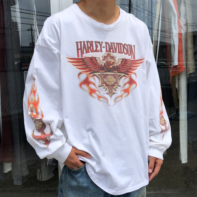 ハーレーダビッドソン ロンT - Tシャツ/カットソー(七分/長袖)